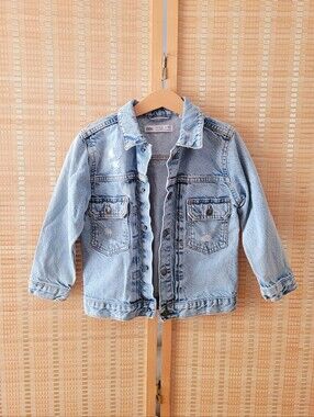 Zara Light Blue Kids Denim Jacket